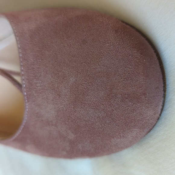 Kate Spade New York Gena Suede Block Heel Pumps with Pearl Detail In Blush Pink - Picture 10 of 11